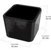 Cubo porta Saquetas Preto